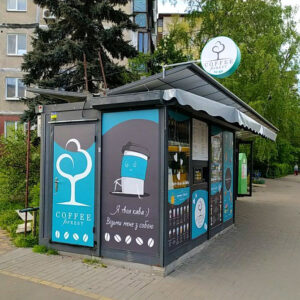 Реклама на вікна кав'ярні